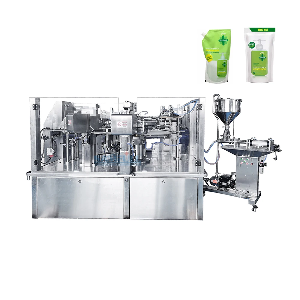  Automatic premade pouch packing machine doypack liquid detergent filling soap