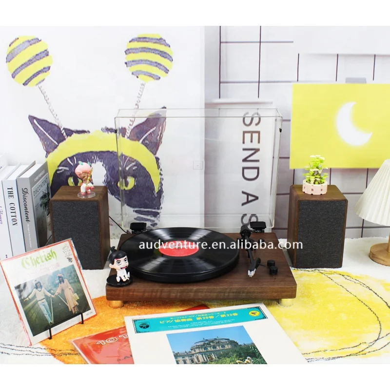 China factory Multi turntable player&vinyl player with CD Player/USB/SD Record/AUX Input/Radio/Cassette