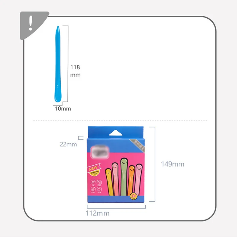 
wax plastic colored washable triangle crayons for kids 