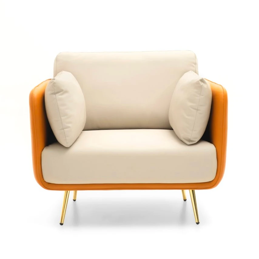 Light luxury china factory price new model office upholstered golden commercial office sofa set