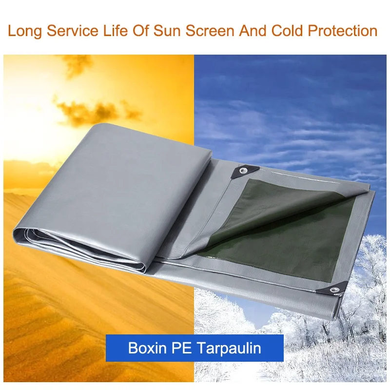 Outdoor Heavy Duty Tarpaulin Tarp Waterproof Cover Ground Sheet Durable PE Tarpaulin with Uv-resistant