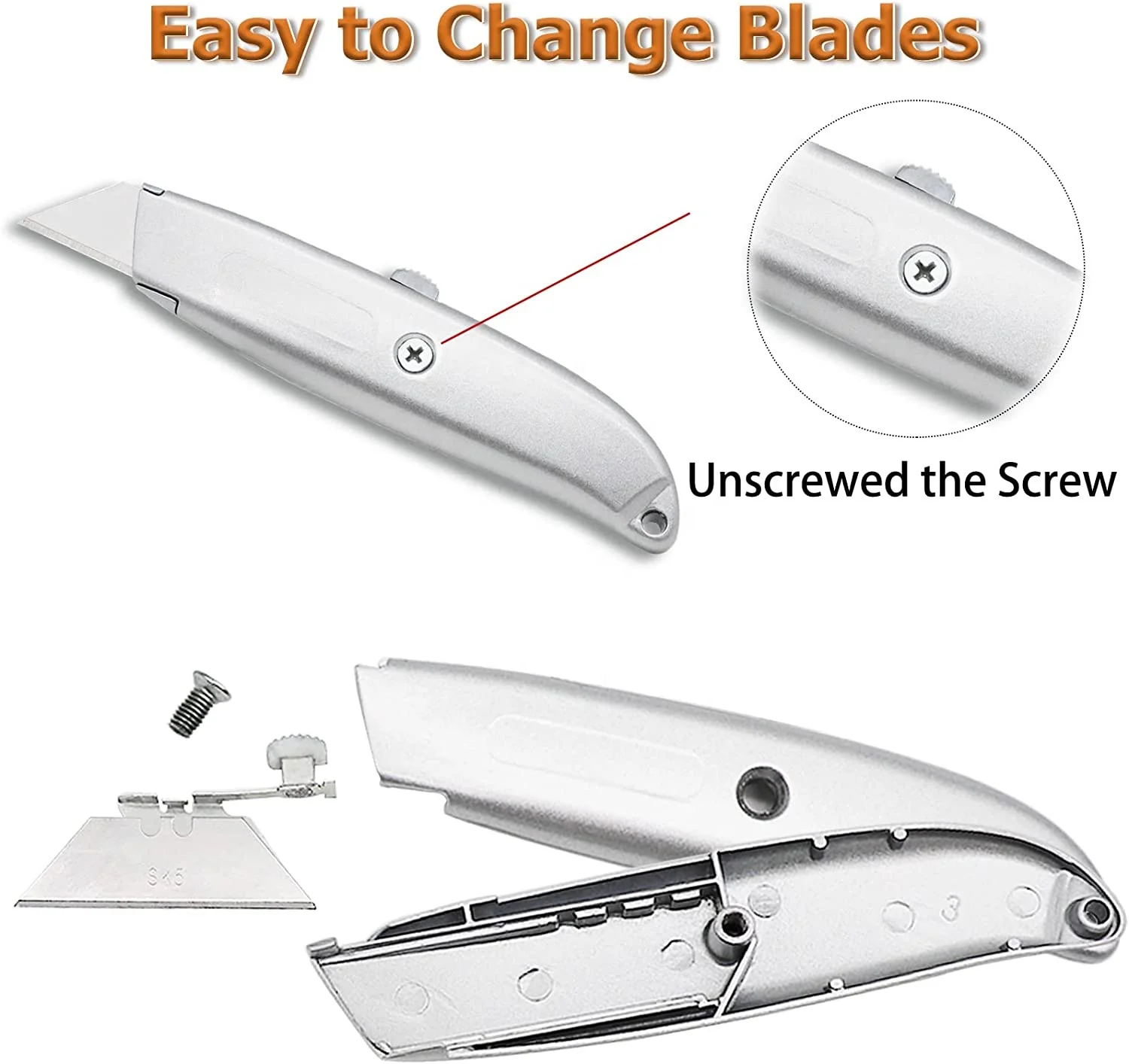 high-carbon steel blade utility knife factory direct sales 18*100mm utility knife