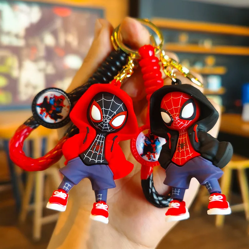 New hoodie spider style Marvel keychain doll machine, popular foreign trade item, accompanied by small gifts and giveaways