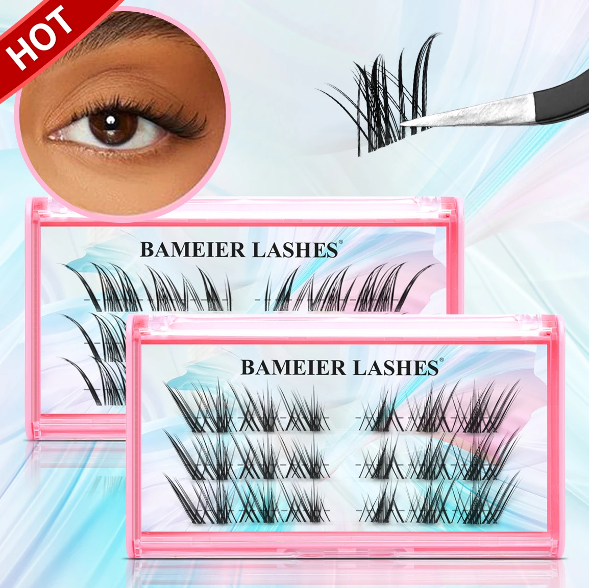 Factory Price Foxy Skew Flying Individual Diy Eyelash Extension Cat Eye Angels Wing Clusrer Lash Extensions