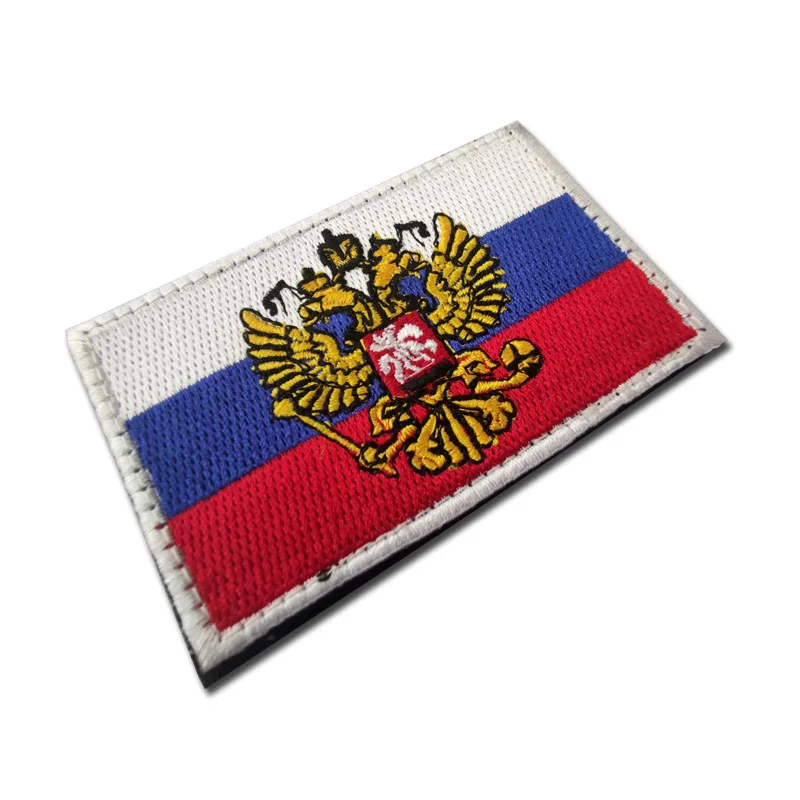 Нашивки с российским флагом эмблема России вышитые значки крючком и петлей для украшения одежды