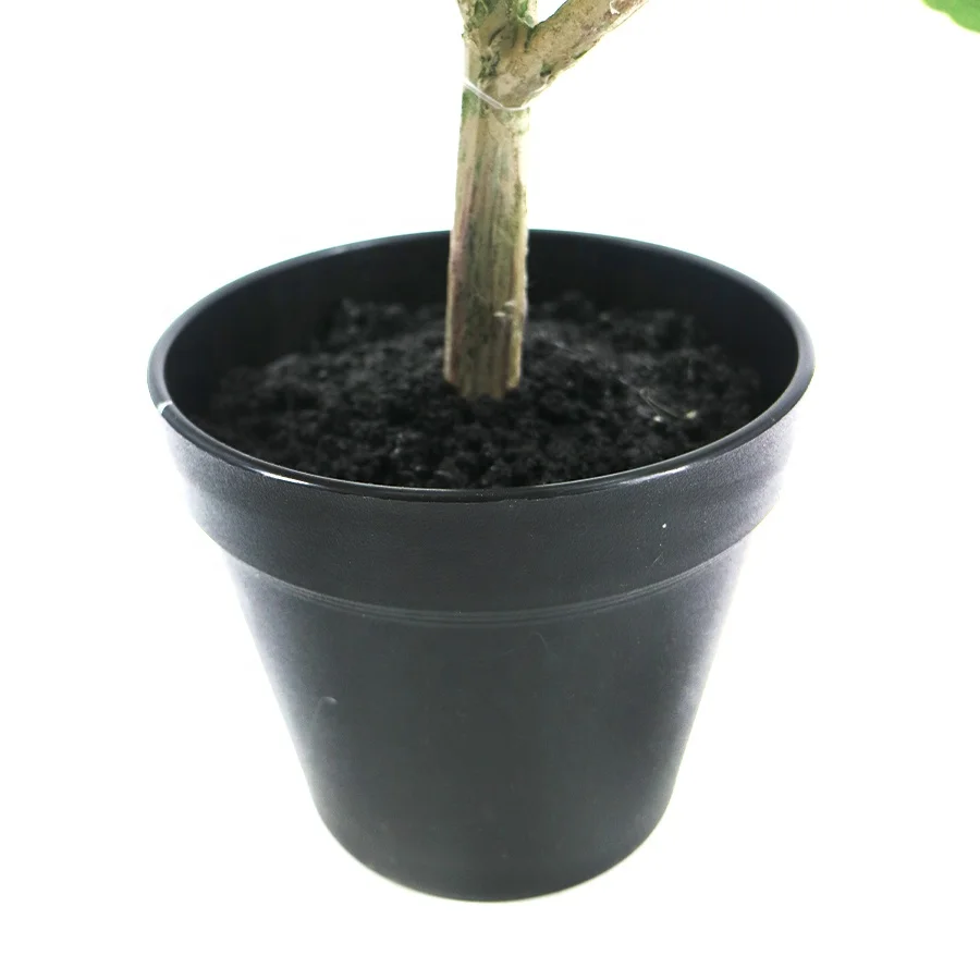 Wholesale 55cm high artificial lemon tree with plastic pot for home decoration