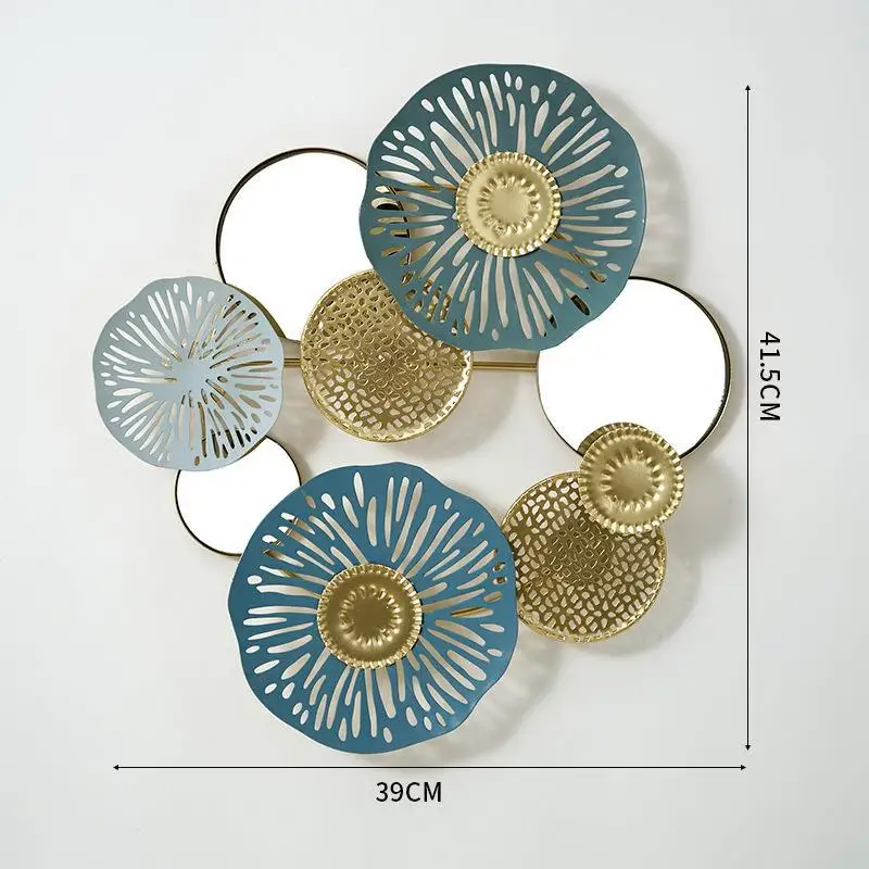 Modern Metal Leaf Wall Decoration Unique Gold Hanging Arts Crafts Home Wall Decor Flower Metal Frame Hanging Art