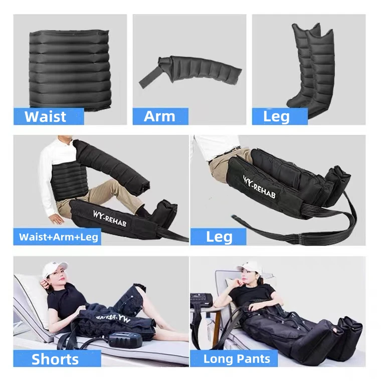 Hot Selling 8 Chamber Pressotherapy Dvt Pump Air Compression Recovery Boots Arm Waist Foot Leg Massager