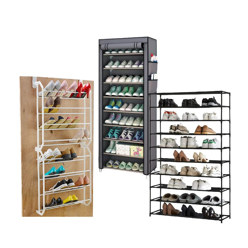 Modern Wall Hanging multiple layer Steel Tipper Shoe Storage Rack Sorting Cabinet