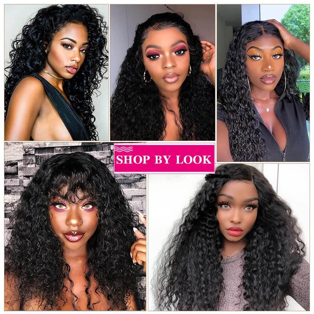 Uniky высокого качества полые натуральный цвет глубокая волна парики бразильский 100% человеческие волосы 13X4 кружева предварительно вырезанные парик девственные продавцов; Прямая поставка