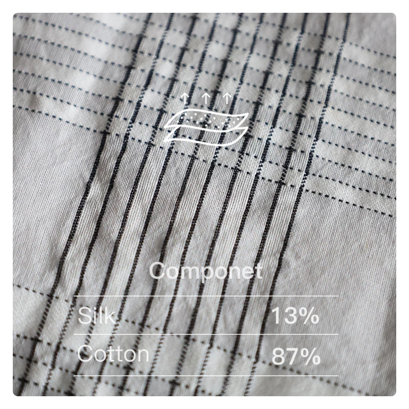 Blend 13%silk+87%cotton Silk Fabric for Apparel Wholesale Premium Silk Organic Customized Jersey Fabric Knitted Plain Dyed