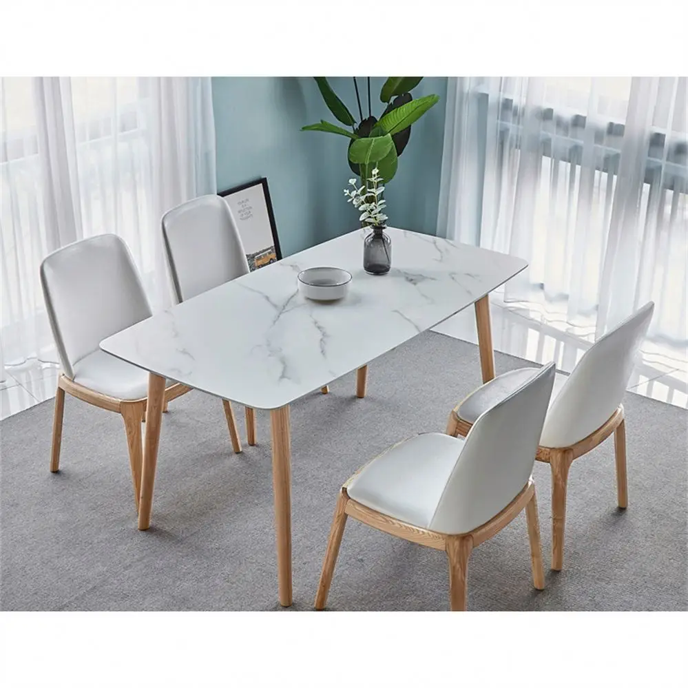 Low Price Polycarbonate Circle Nordic Dining Table Set