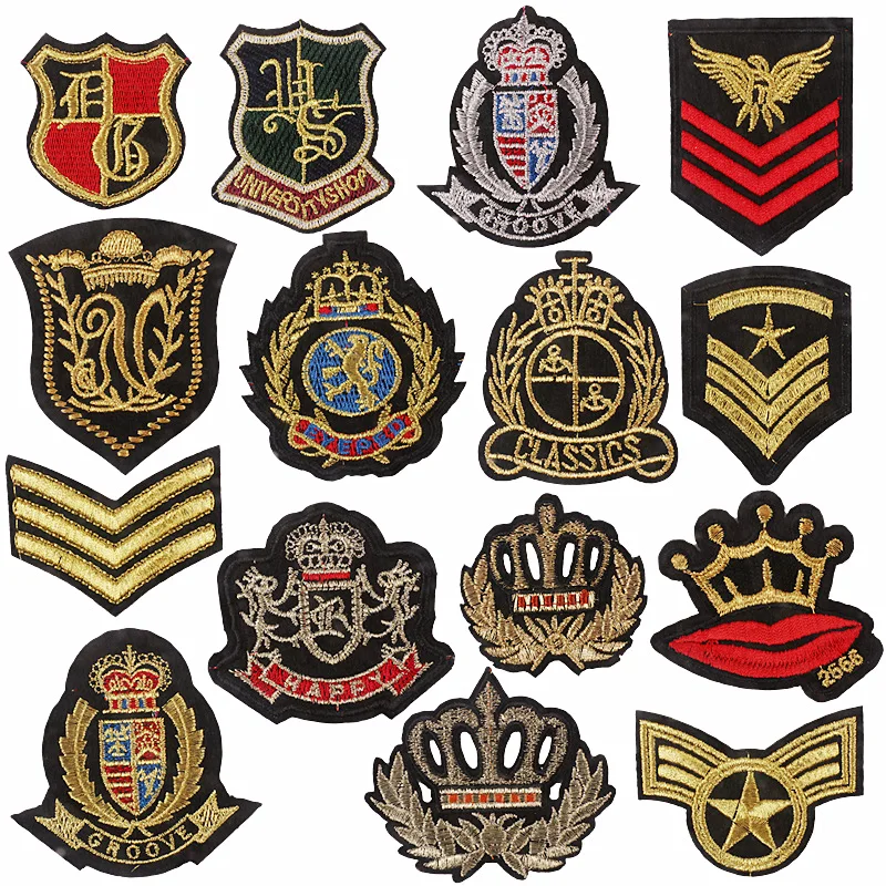 Garment Clothes Accessories Design Brand Cloth Appliques Hat Jacket Embroidered Patches Sewing On