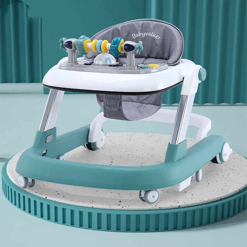 Luxury Height bouncers & jumpers Adjustable Push Handle Activity Baby Walker with wheels For Baby 6 to 18 months