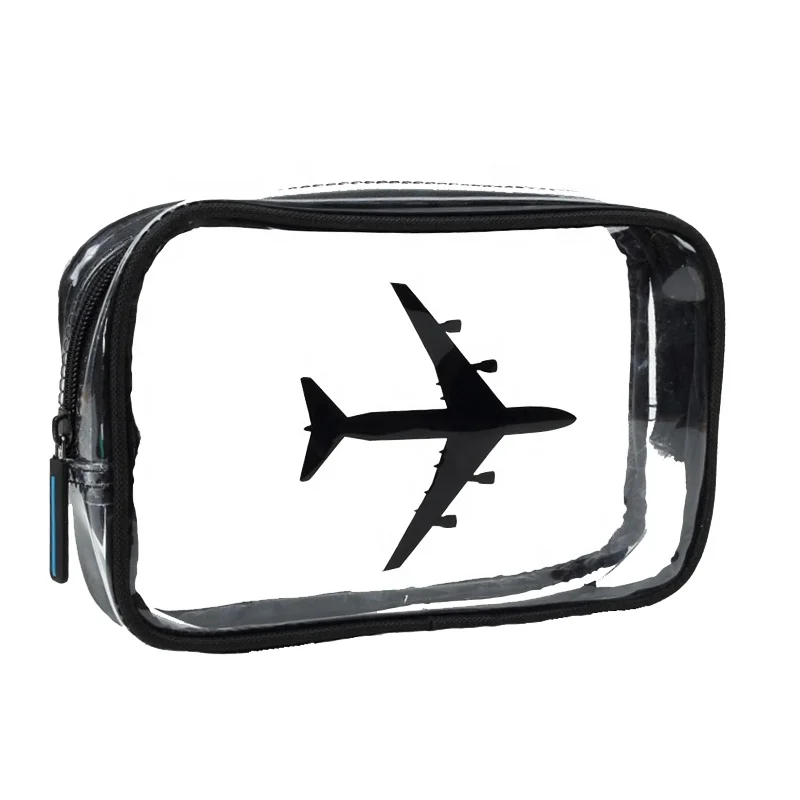 Promotion waterproof clear PVC travel kit packaging transparent plastic PVC zipper reusable bag
