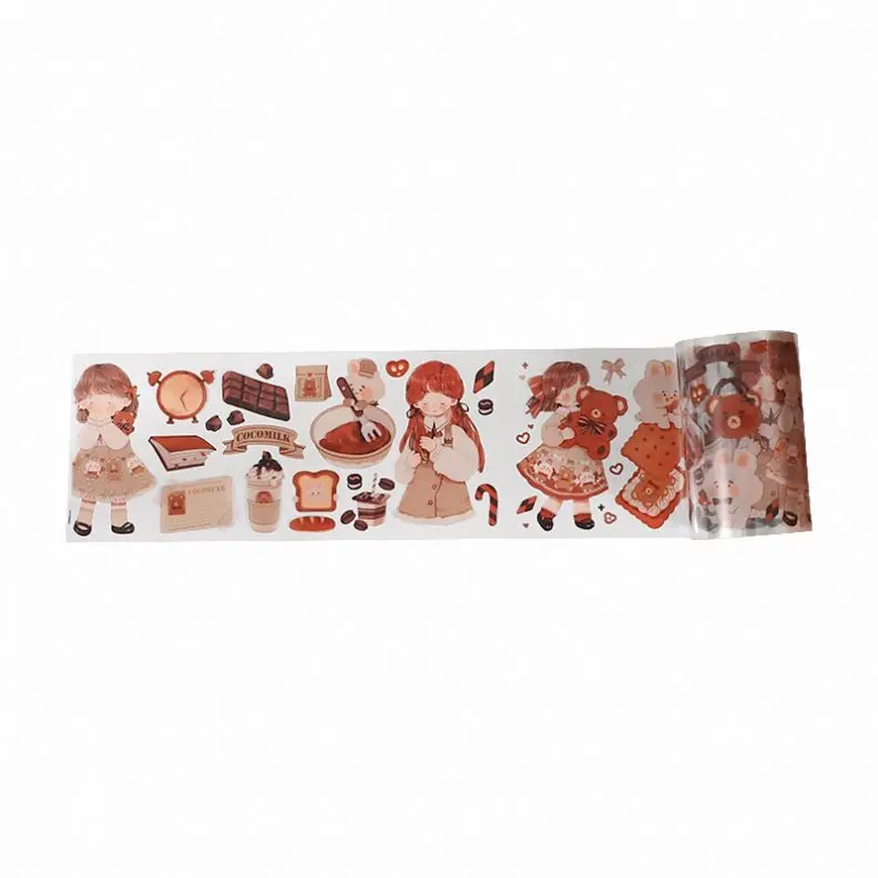 New Cartoon creative doll milk carton  washi tape small fresh hand account material DIY decoration and paper stickers