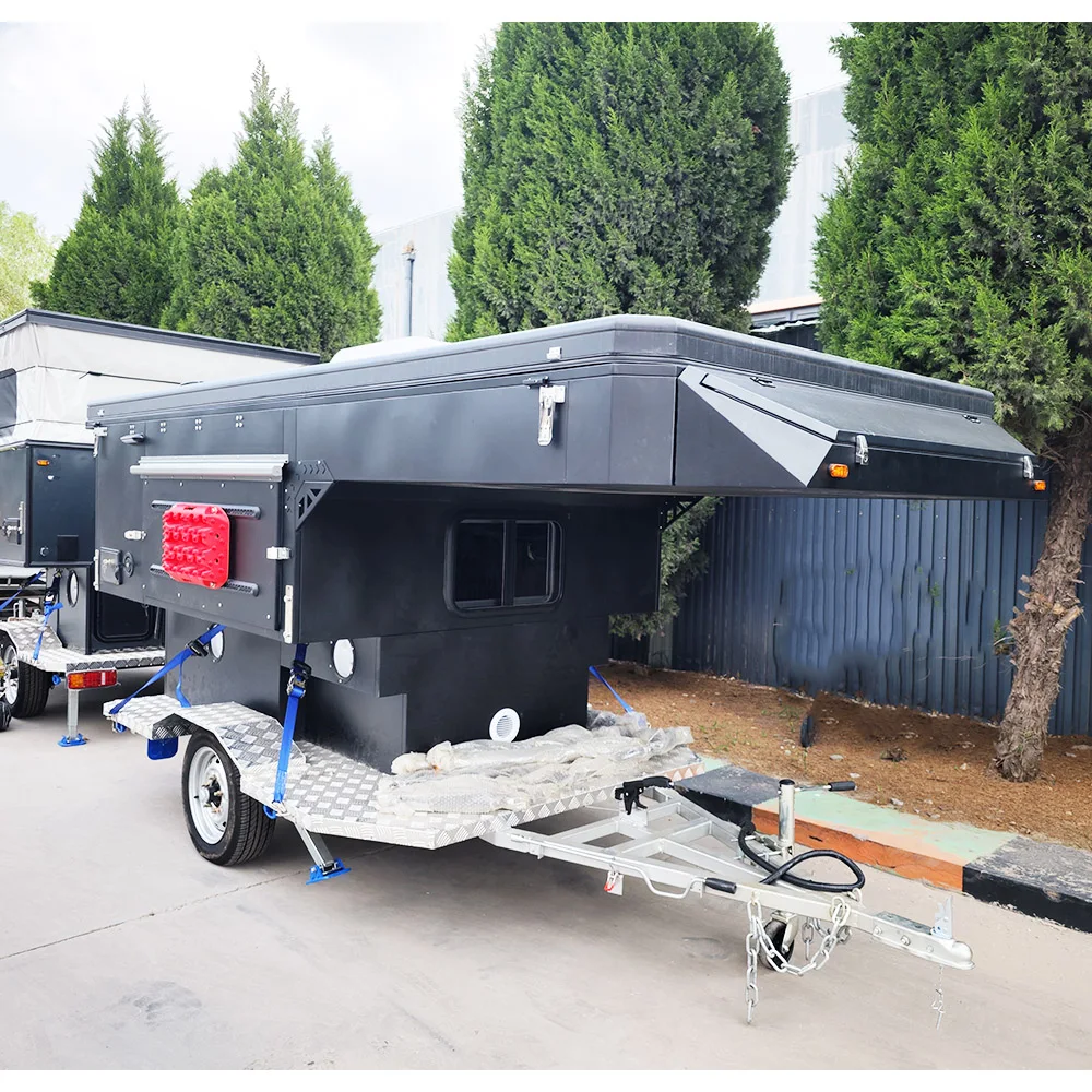 Outdoor Travel Pop top mobile home Pickup Caravan China Truck Camper Slide in caravan with kitchen