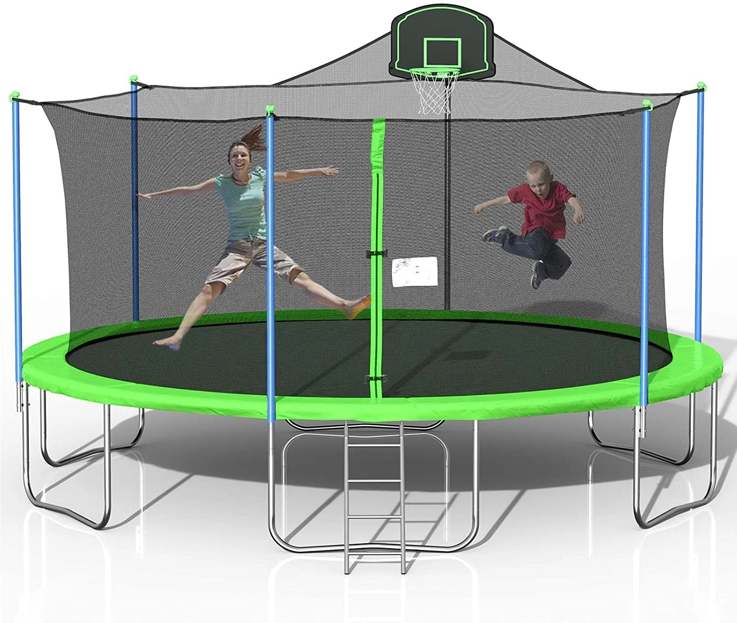 Trampolin Cheap 12FT 14FT Trampoline with basketball hoop, Kids Trampoline Outdoor for Children