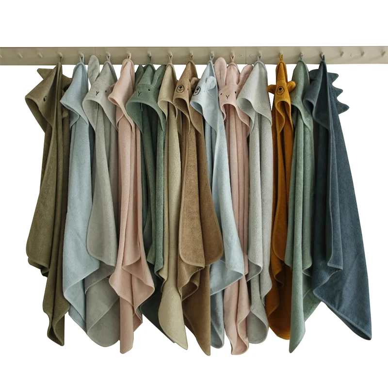 Organic cotton kids hooded beach towels kids towel poncho custom beach poncho for children eco friendly kids hooded towel