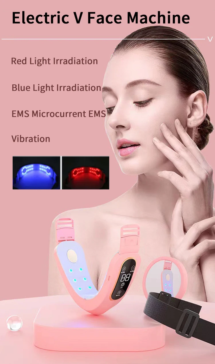 Hot Products EMS Vibration RF V Shape Face Lifting Skin Beauty Tools Device Facial Machine Face Massager Dropshipping Charger