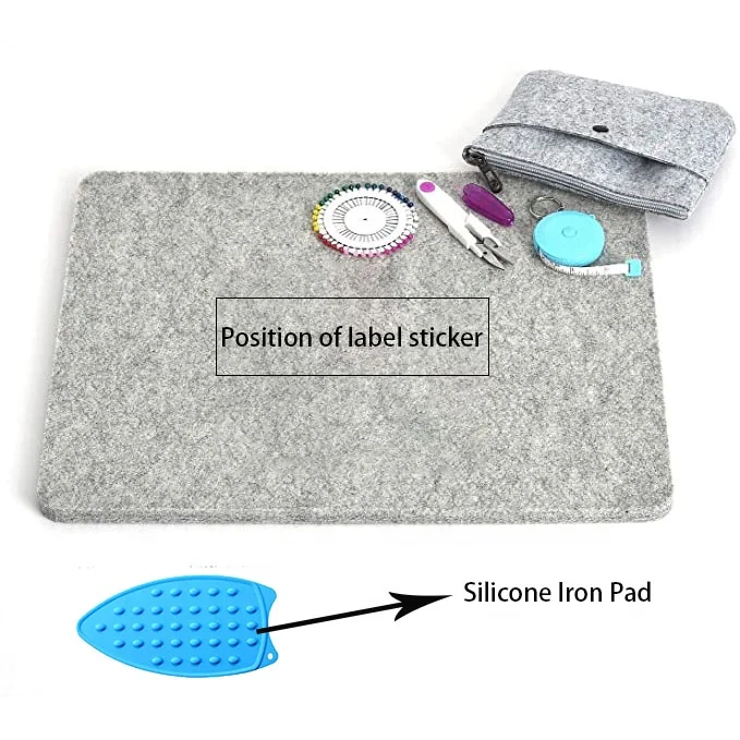 2021 Amazon best seller 100% Grey Wool Pressing mat Customized Size