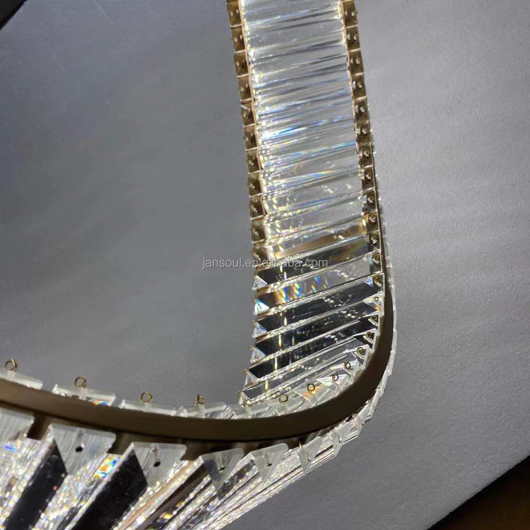 Jansoul lighting high-end chandelier crystal large celling light modern