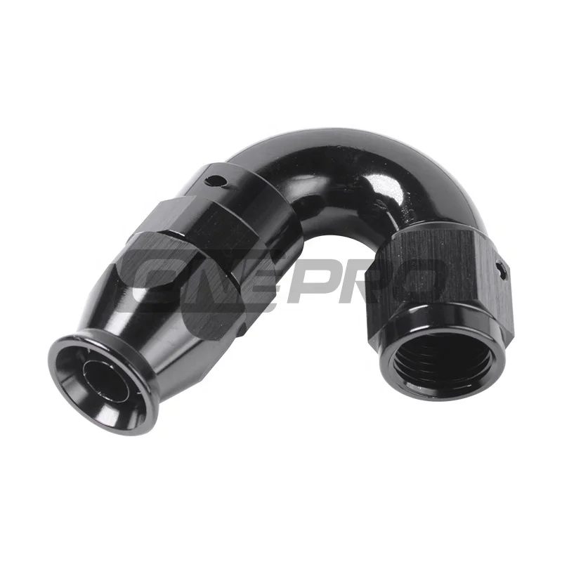 Racing Aluminum 150 Degree Forged Full Flow 4AN 6AN 8AN 10AN -12 AN PTFE Hose Fitting Connector
