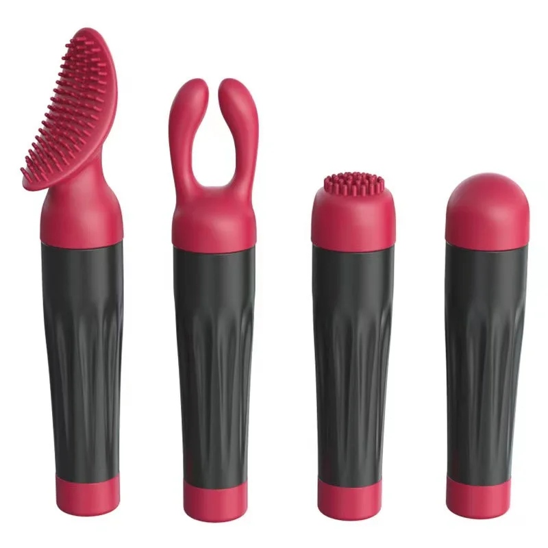 2024 Модный новый дизайн женский сексуальный Массажер av wand clitoris g spot 4 в 1 съемный сменный мини силиконовый ручной вибратор