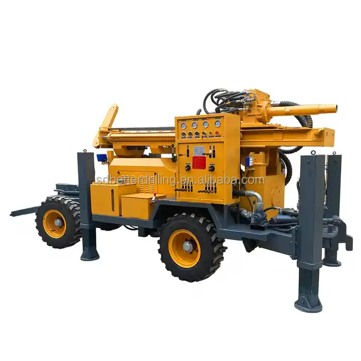 Made in china 200 meters mobile diesel water well drilling equipment drilling rig
