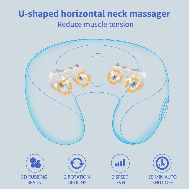 Neck Massager with Heat Cordless Deep Tissue  Massage Pillow for Neck Traps Back and Leg Pain Relief Gifts for Men Women Mom Dad