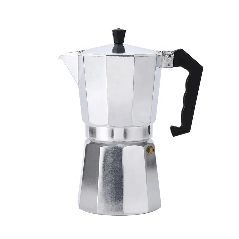 Wholesale Modern Italian Aluminum 1 Cup 2 Cups to 12 Cups Stovetop Espresso Coffee Maker Moka Coffee Pot