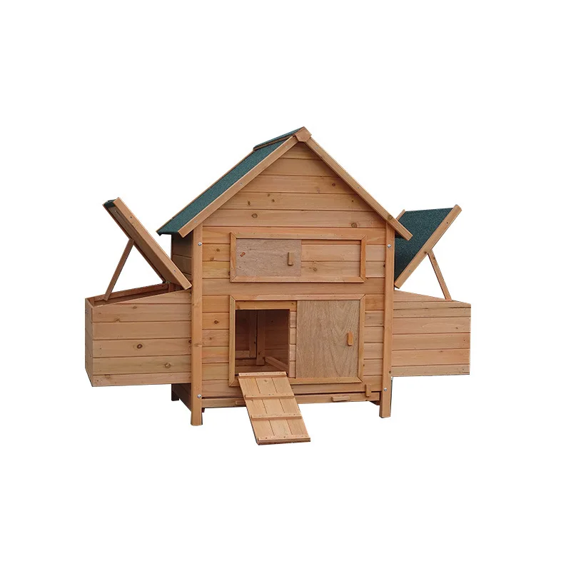 Factory direct sales of solid wood made outdoor rainproof and windproof chicken coop