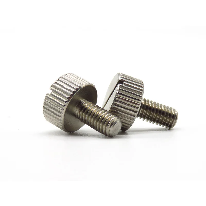 Custom High Precision Knob Screw Stainless Steel Slotted Knurled Thumb Screw