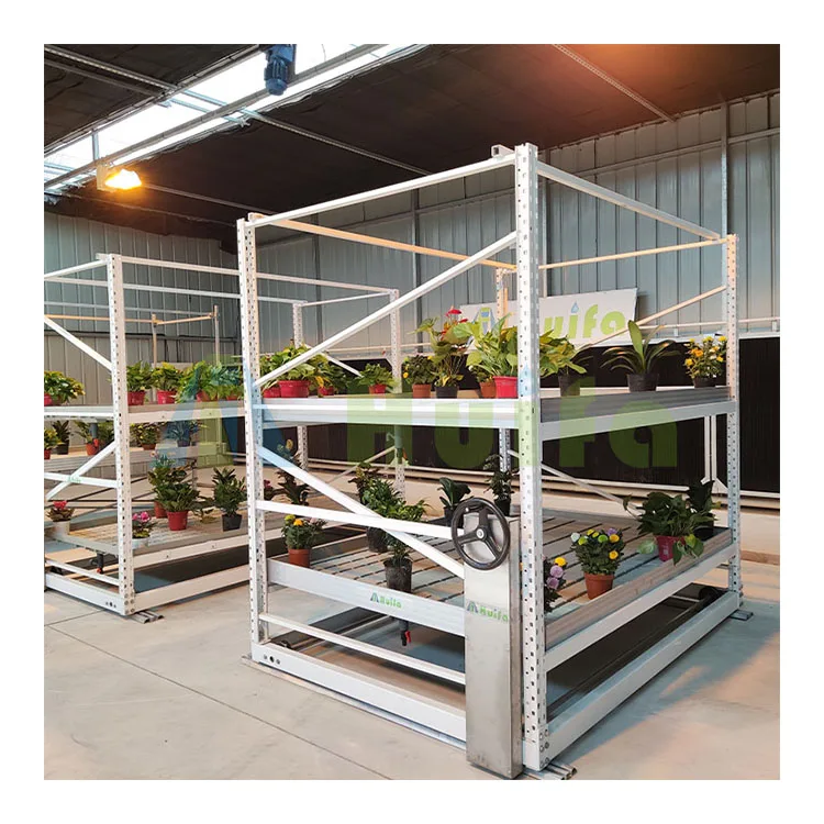 Vertical Ebb And Flow Table Agricultural Movable Seed Tray for greenhouse grow benches racks