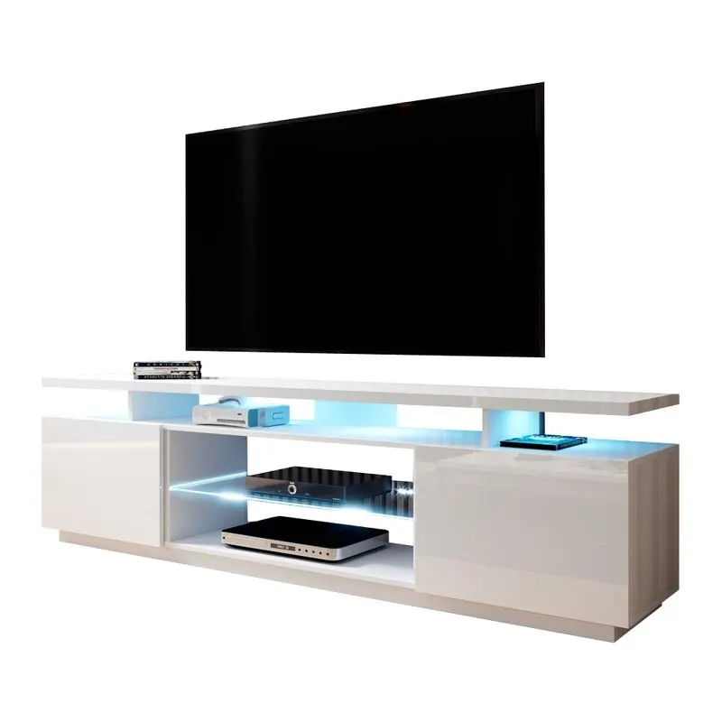 Modern Wooden White High Gloss TV Stands Storage Cabinet Bedroom Furniture