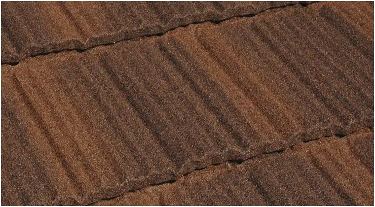 Colorful box barge cover stone coated metal roof tile