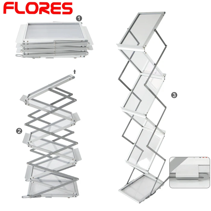 A4 Outdoor Acrylic Portable Brochure Holder Stand