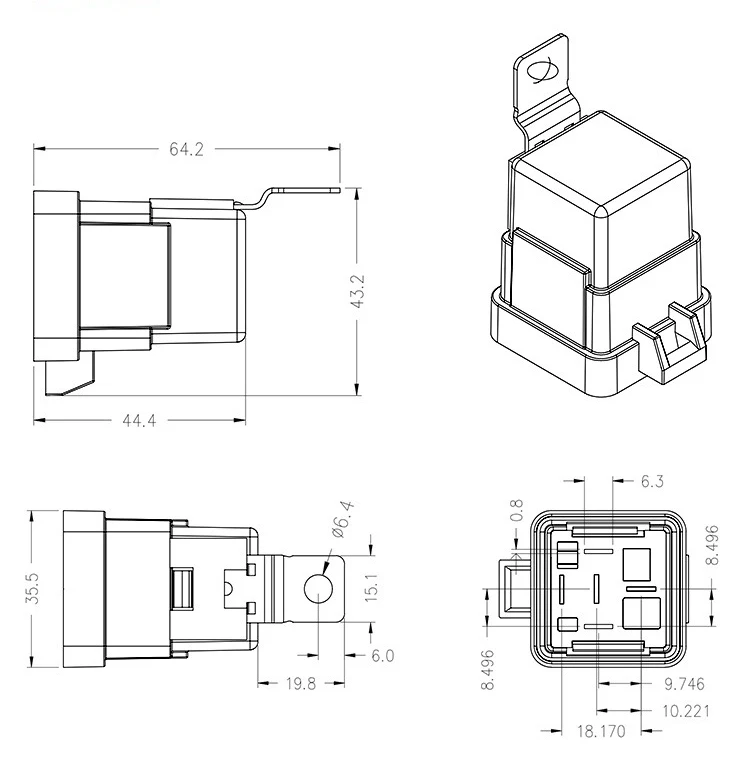 Relays Buchholz Switches High 12V Rxm4ab2fd Wireless Starter 40A Light Esp32 Klixon Gas & Oil Flow Baton Motorbike 5 Relay