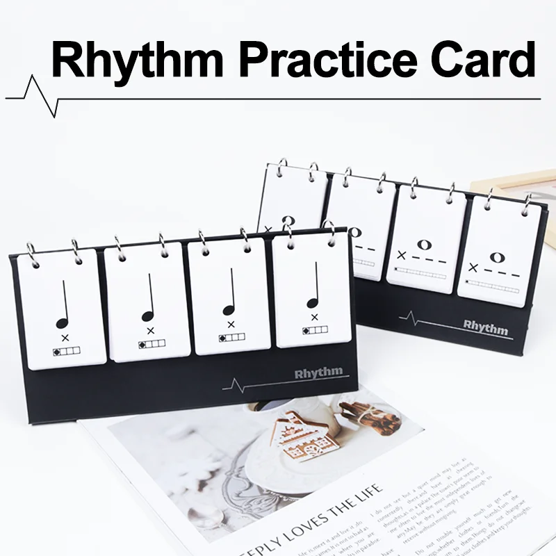 Rhythm Practice Card Visual Card Note Portable Training Flashcard Music Teaching Props For Piano Drum Guitar