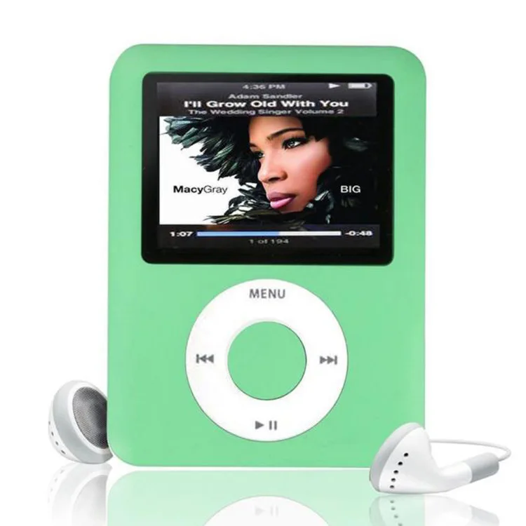 1.8 inch mp3 player 8GB Music playing with fm radio video player E-book player MP3 with built-in memory.