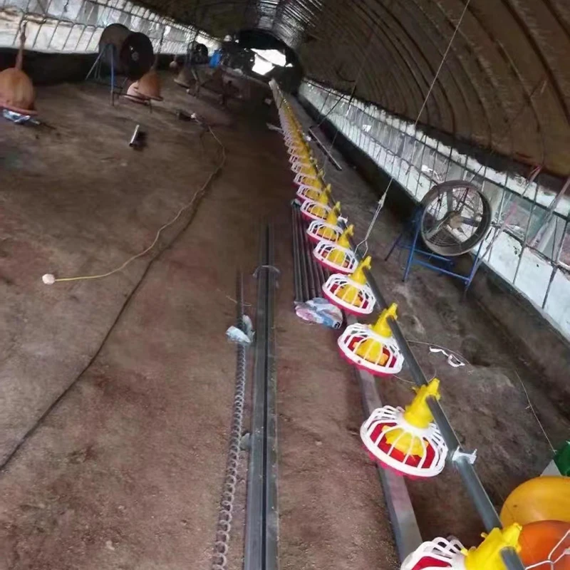 Automatic Steel Chicken Nipple Drinker Broiler Line Feeders and Drinkers Floor Pan System for New & Used Chicken Farming