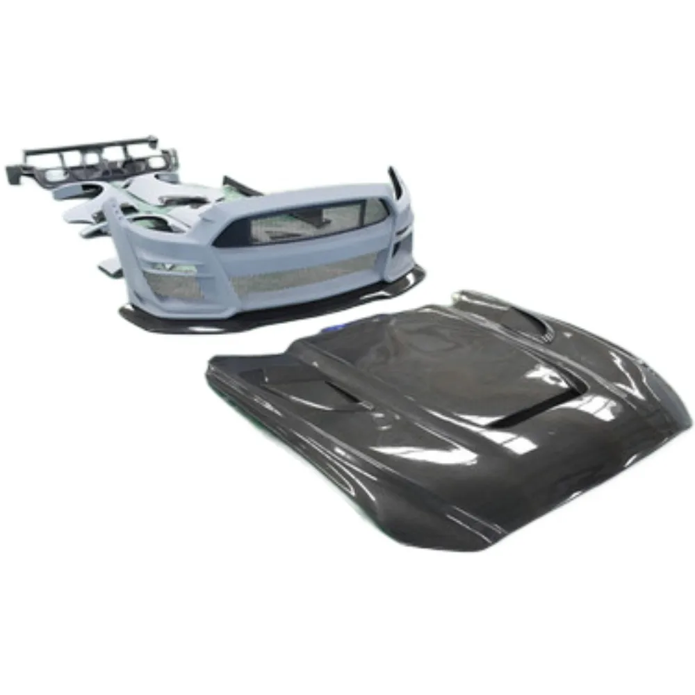 Boch Style Car Bumper Body Kit Front Bumper Lip Grille Fender Hood For Mustang 2015-2021+