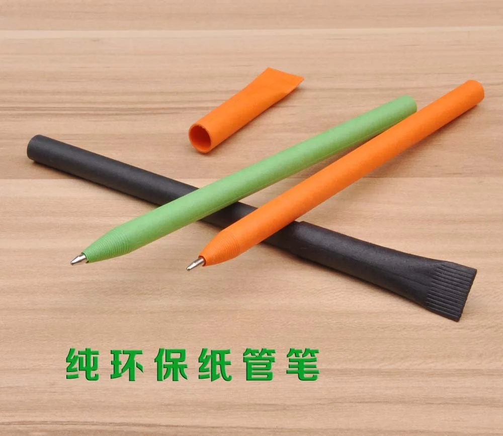 Novelty design customized logo recycle paper pen gift biodegradable pen