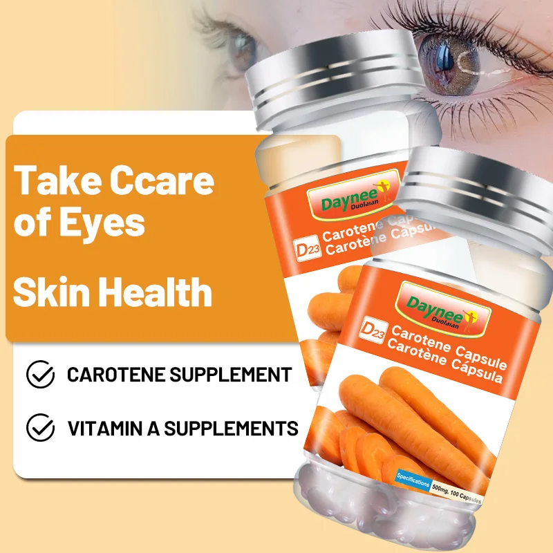 Factory Carotene Capsule Improve Eyesight Eye Health Supplement Vitamins pill Beta Carotene Soft Capsules