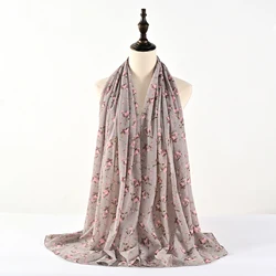 Chiffon Printed Hijabs Floral Printing Classic Paisley Headscarf Malaysia Women Scarf Hijab