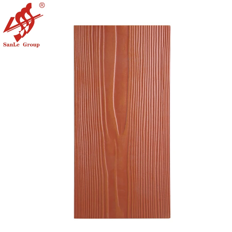 Fiber cement board wood grain decoration wall siding panel