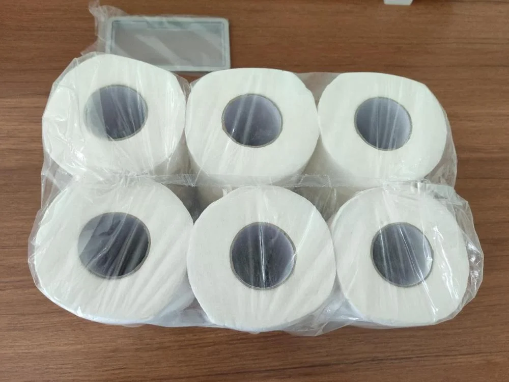 Toilet paper tissue paper jumbo roll toliet paper papel higienico 12 rolls in clear polybag