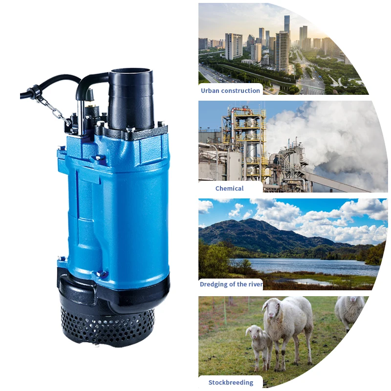 1.5kw KBZ series submersbile slurry mud wet sand electrical dewatering  basement sewage lift pump septic tank effluent pump
