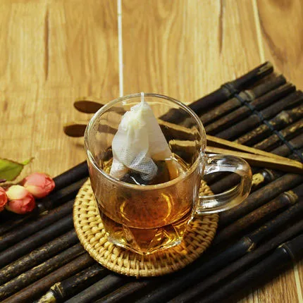 Non woven disposable thread drawing tea filter bag