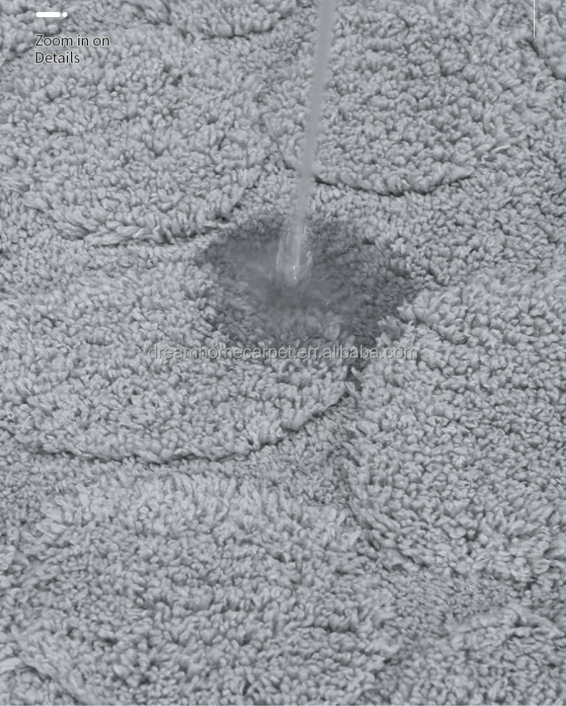 Bathroom Rugs Sets 3 Piece, Cobblestone Memory Foam Bathroom Mats Set Extra Thick, Non Slip Bath Mats for Bathroom